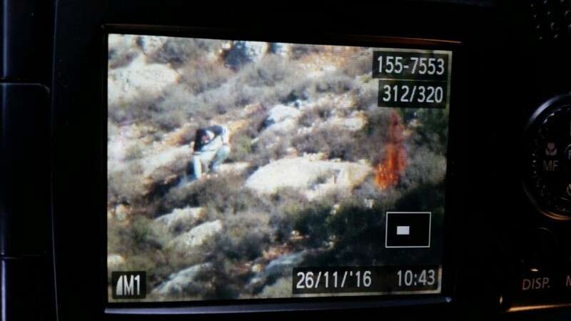 מצית באזור בתיר שנתפס בסיוע פקחי שמורות הטבע // צילום רונן בירמן, רשות הטבע והגנים